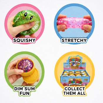 RAGE - Squishy Dumplings de Glitter PEQUENO (5.5 x 5.5 x 3 cm) - Viral 2026 Fidget Toy (24 un.)