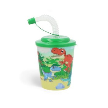 COPO PARA BEBIDAS / GELADO COM PALHINHA - DINOSSAURO (12 un.)