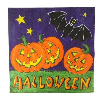 Conjunto de 20 Guardanapos - Modelo: Halloween (6 conjuntos)