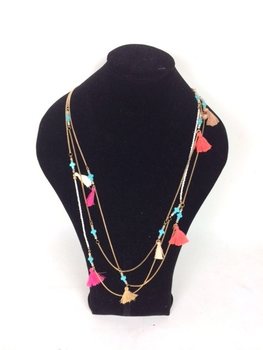 Colar Estilo Ibiza com Borlas e Cruzes (1 un.)