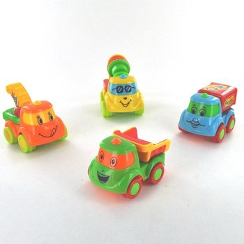 Carros de Construção de Fricção Pull Back 8 cm (12 unid.)