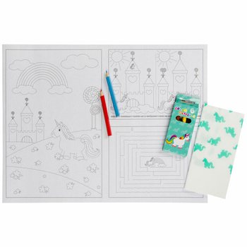 CAIXA COMPLETA HORECA UNIC&Oacute;RNIO - 48x Conjuntos de L&aacute;pis + 100x Desenhos de Colorir + 100x Guardanapos (248 pcs.)