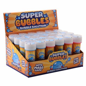 AQUA FUN - BOLAS DE SABÃO, 60ML COM JOGO DE PACIÊNCIA EM EXPOSITOR (24 un.)
