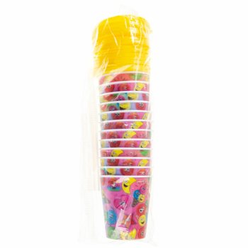 Copo com palhinha / Copo de gelado &ndash; Smiley, 250 ml (12 un.)