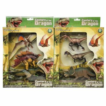 CONJUNTO DE 3 FIGURAS DE DINOSSAUROS - EM CAIXA DE PRESENTE GRANDE (1 un.)