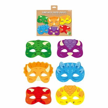 Máscaras de Papel Dinossauro ECO (12 unidades)