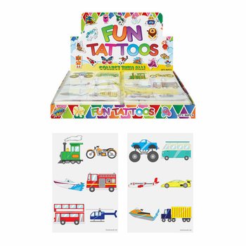 FUN TATTOOS - MODELO: VEÍCULOS EM DISPLAY (96 un.)