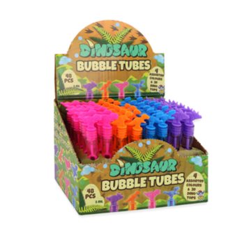 Tubos de Bolhas de Sabão Dinossauro 5ml (48 unidades)