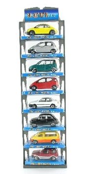 Conjunto de 8 Carros de Metal em Embalagem de Pendurar