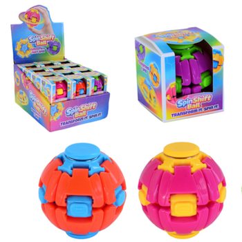 BOLA FIDGET SPINNER SPIN & POP - SPIN SHIFT BALL - EM DISPLAY (24 un.)