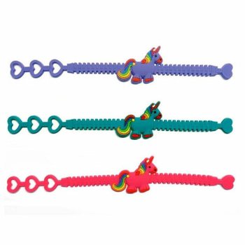 Pulseiras de Unicórnio em Silicone (12 unid.) - Mix de Cores