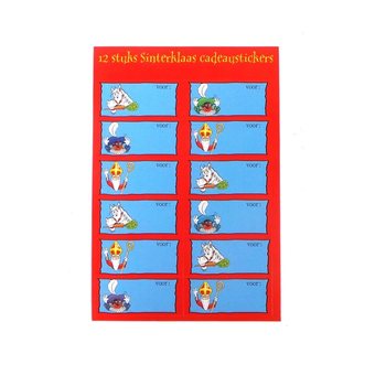 Autocolantes para Presentes de São Nicolau / Sinterklaas (24 un.) - Pack de 12