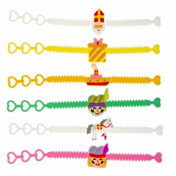 SINTERKLAAS - PULSEIRAS DE SILICONE PARA CRIANÇAS (12 un.)
