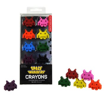8 PEÇAS LÁPIS DE CERA SPACE INVADERS EM CAIXA (12 un.)