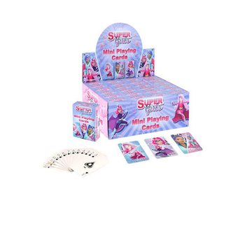 MINI CARTAS DE JOGAR – MODELO: SUPER GIRLS EM DISPLAY (24 unid.)