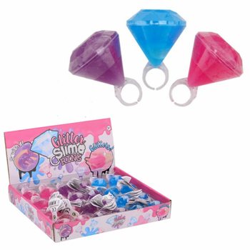 ANÉIS DE SLIME COM GLITTER EM EXPOSITOR (24 un.)