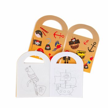 Mini Livros de Colorir Piratas com Autocolantes