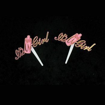 Toppers de Cupcake Nascimento - It's a Girl (12 unid.)