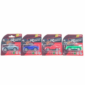 MIX CARROS DESPORTIVOS DE FRIC&Ccedil;&Atilde;O PULL BACK EM BLISTER (24 un.)