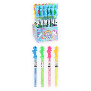 Tubo de Bolhas de Sab&atilde;o Gigante 35 cm - Unic&oacute;rnio em Display (24 un.)