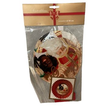 LEQUE DECORATIVO DE SINTERKLAAS &Oslash;50 CM - DOBR&Aacute;VEL (6 unid.)