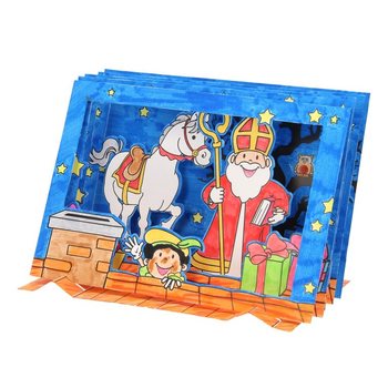 Kit de Trabalhos Manuais Janela 3D Sinterklaas / São Nicolau (12 un.)
