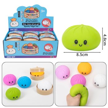 RAGE - Dumplings Squishy Bun GRANDES (8.5 x 8.5 x 4.8 cm) - Brinquedo Fidget Viral 2026 (12 un.)