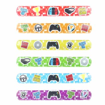 Pulseiras Slap Gamer - Mix (120 unidades)