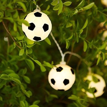 Grinalda de Luzes Futebol PRETO/BRANCO 10 Lâmpadas (9 un.)