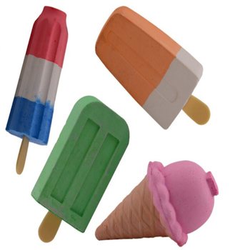 2 Giz de Cal&ccedil;ada Grandes em Forma de Gelado (12 un.)
