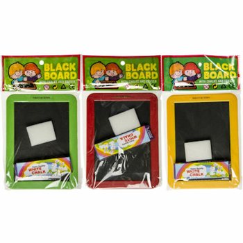 Quadros de Giz com Esponja e Gizes - Cores Misturadas (12 un.)