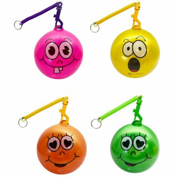 BOLA SMILEY COM CORDA / BOLA BUNGEE Ø23 cm (10 un.)
