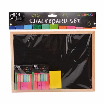 Conjunto de Quadro Negro CREA KIDS 29x21CM com Gizes e Esponja (12 unid.)