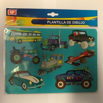 Estêncil de Desenho – Carros e Veículos (12 ud.)