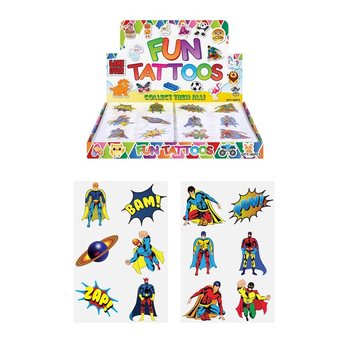 Tatuagens Temporárias Fun – Modelo: Super-Heróis (96 unid.)