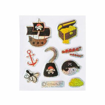 AUTOCOLANTES COM GLITTER - MODELO: PIRATA (100 ud.)
