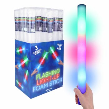 Bast&otilde;es de Espuma LED - Bast&atilde;o de Festa Multicolor em Display (24 un.)