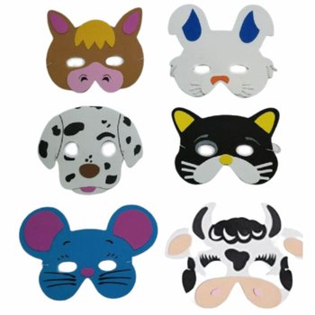 Máscaras de Espuma Animais da Quinta (24 Unidades)