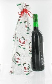 Saco de Luxo para Garrafa de Vinho de Natal (12 un)