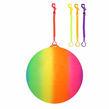 BOLA ARCO-ÍRIS COM CORDA / BOLA BUNGEE Ø23 Cm (24 un.)