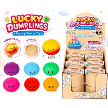 RAGE - LUCKY DUMPLINGS - Squishy Bun Dumplings GRANDE Dim. 8.5 x 8.5 x 4.8 Cm - EM DISPLAY (12 un.)