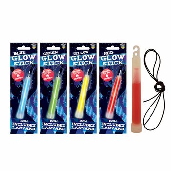 Glow Stick Breaklight - 15cm de Comp. com Cordão - Cores Mix em Display (12 un.)