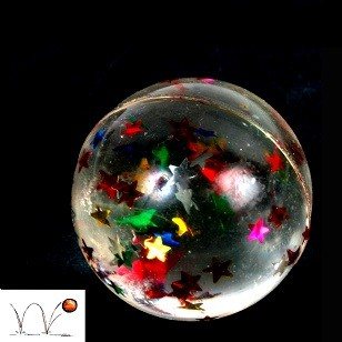BOLAS SALTITONAS COM ESTRELAS - Ø 3 CM (48 unid.)