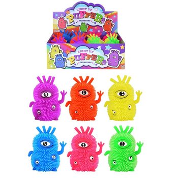 MONSTROS PUFFER LUMINOSOS COM 3 OLHOS EM DISPLAY (12 un.)