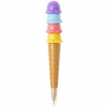 Caneta Esferogr&aacute;fica de Cone de Gelado em Expositor (24 un.)