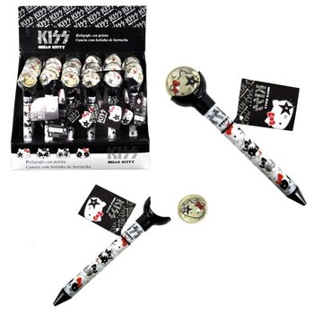 HELLO KITTY - CANETA ESFEROGRÁFICA E BOLA SALTITONA 2 EM 1 - PRETO (24 un.)