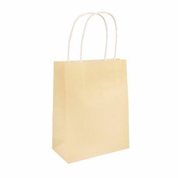 SACO DE PAPEL COM ASAS - 14x21x7cm - Cor: MARFIM (24 ud.)