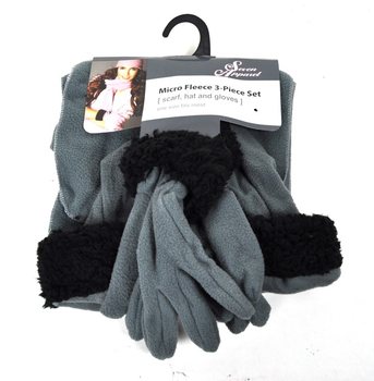 Conjunto de Micro-polar de 3 Peças Cinzento