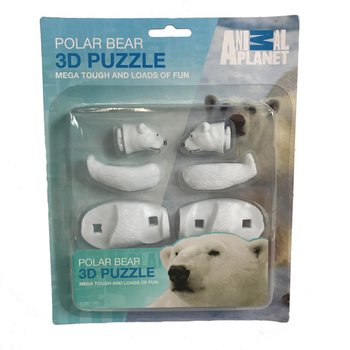 Puzzle 3D de Urso Polar em Cartão (20 un.)