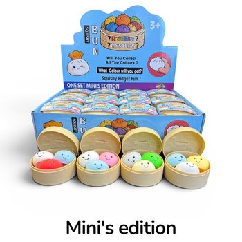 RAGE - Squishy MINI&rsquo;S EDITION Dumplings de Massa PEQUENO (5.3 x 5.3 x 4.1 cm) Fidget Toy Viral 2026 (24 un.)